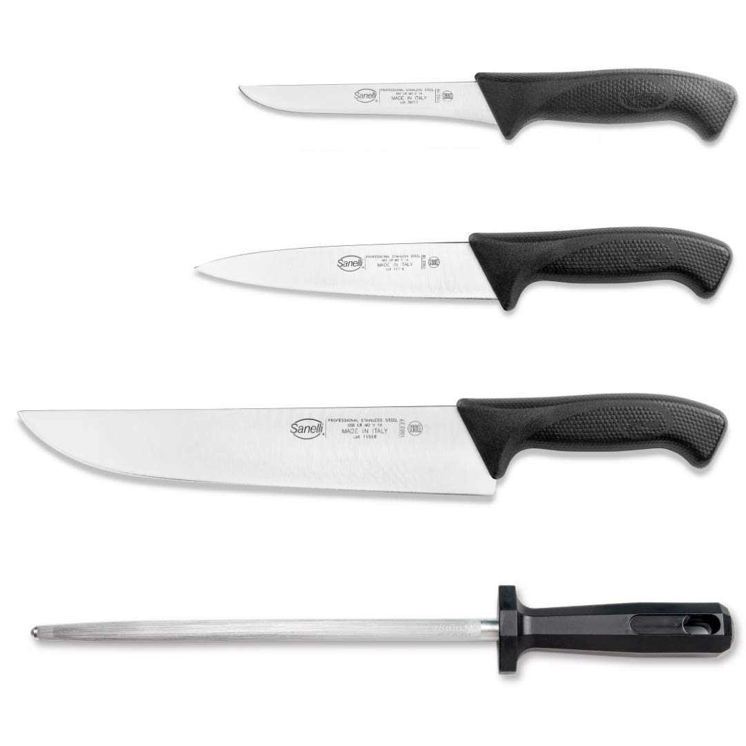 Sanelli 980204 Set COLTELLI Macellaio, Acciaio Inossidabile