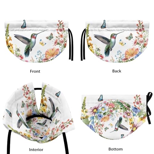 Image of Hummingbird Butterfly Tea Cosy, Scratches-Proof Insulated Kitchen Teapot Dust Cover with Drawstring, Tea Pot Cozy Breakfast Warmer for Home Kitchen Table Decoration