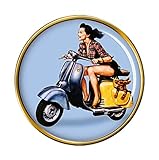 Métal 60% 40 Résine Dôme Iso Scooter Broche Badge