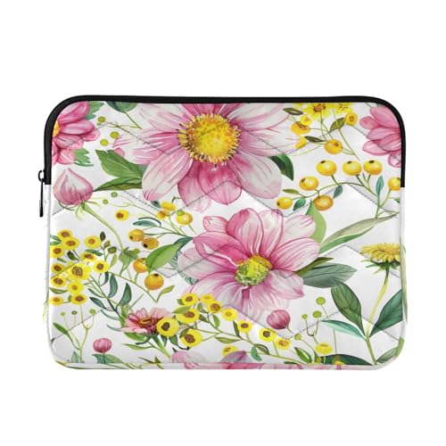 Funda para portátil 13-14 pulgadas con diseño Cosmos Flowers miniatura 1