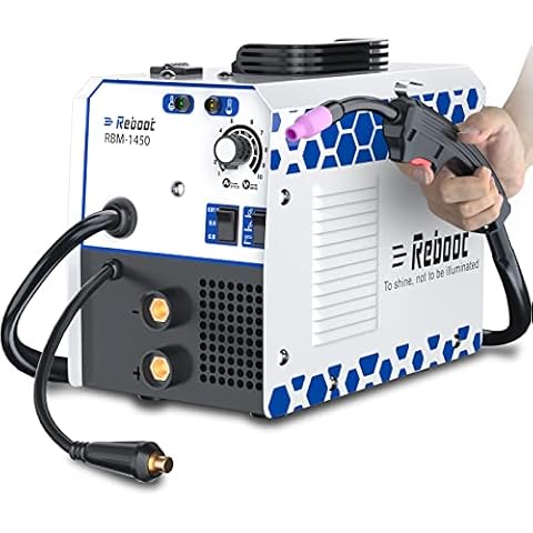 Reboot MIG Welder 145A MIG Gas/MIG gasless/MMA/Lift TIG Welder 4 in 1 Integrated Welding Machine 230V IGBT Flux cored Wire/Solid Wire MIG Inverter Welding Machine MMA MIG MAG Cover
