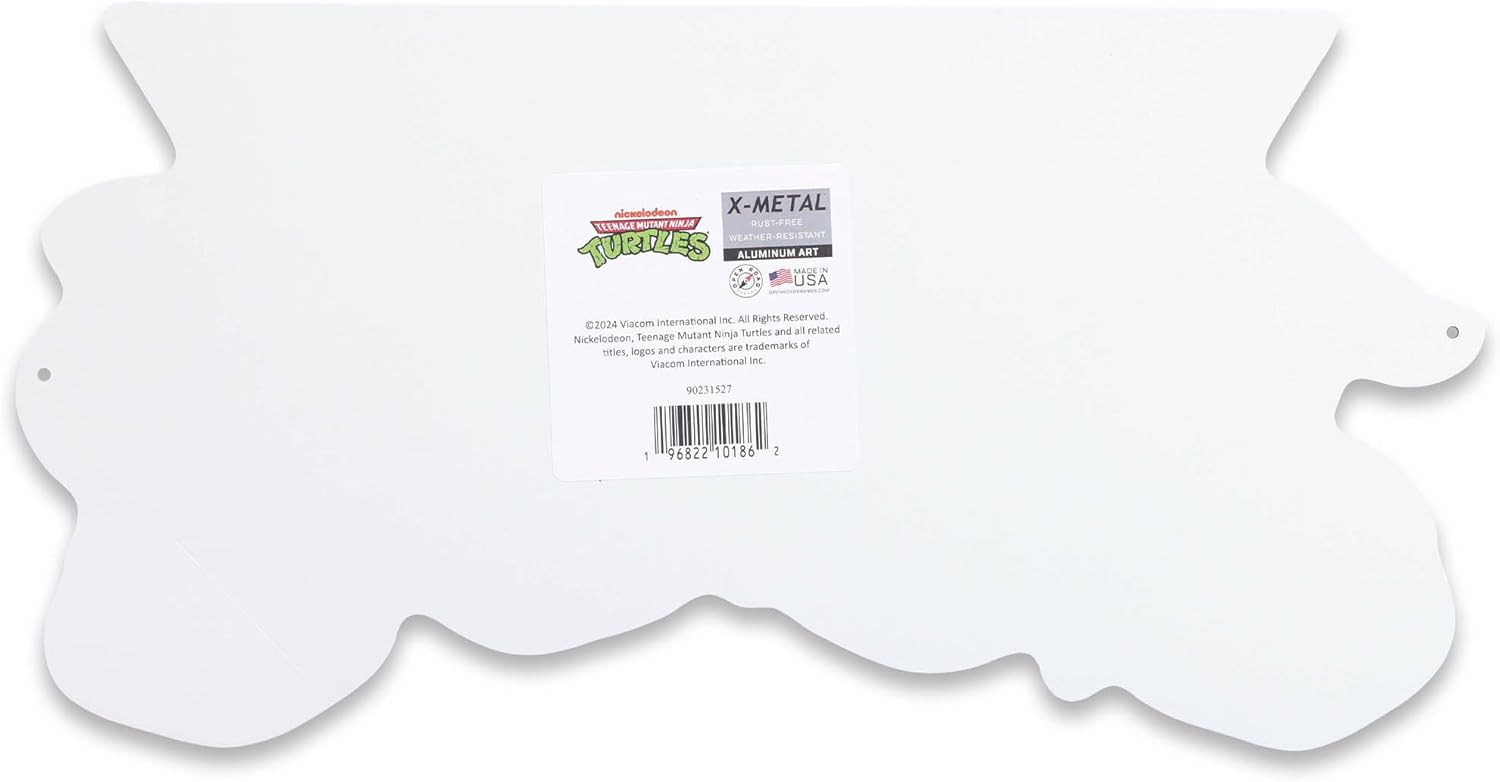 Teenage Mutant Ninja Turtles Logo Metal Sign - Fun TMNT Wall Decor for Bedroom or Movie Room