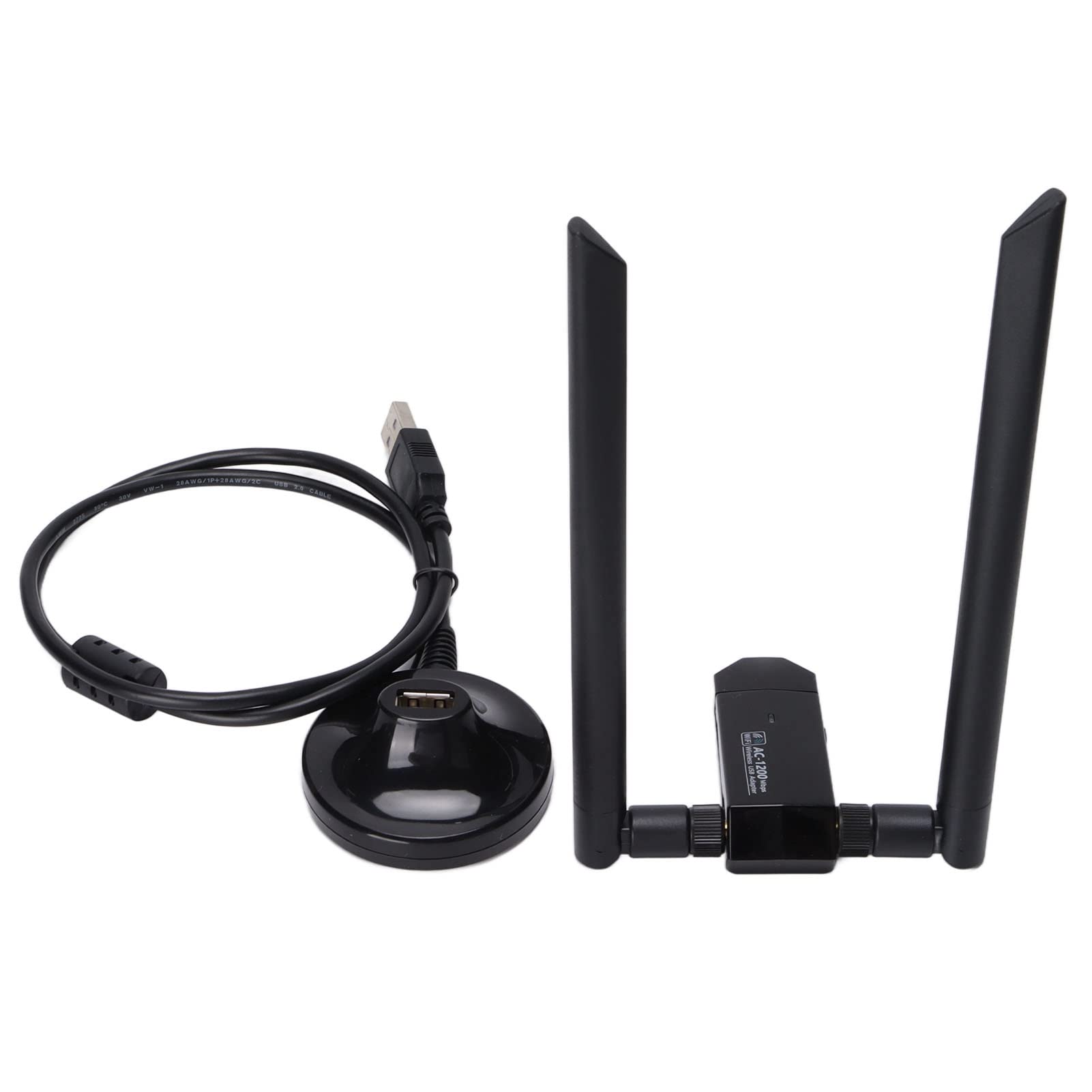Adattatore WiFi USB 3.0, Adattatore di Rete Wireless per PC Desktop, Dongle Wi-Fi Dual Band 2.4G/5G MU-Mimo 1200Mbps con Doppia Esterna Compatibile con
