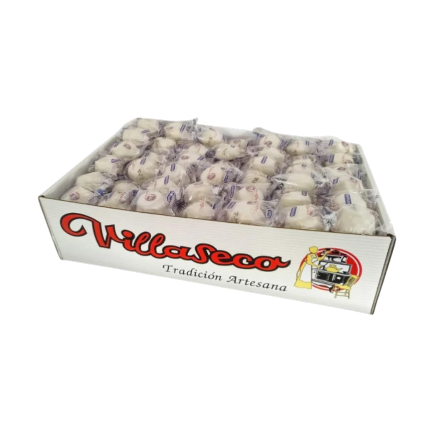 BLANQUITOS – Mantecados Tradicionales con Cobertura Blanca – Elaborados con Manteca de Cerdo Ibérico – Envueltos Individualmente – Caja Ahorro 3 kg