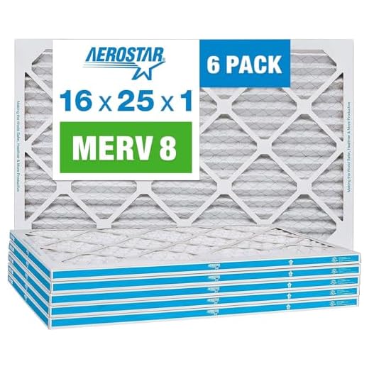 Aerostar MERV 8 Pleated HVAC Air Filters 6-Pack