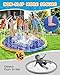 Instraella Splash Pad for Kids and Dogs, 124in Non-Slip Sprinkler Mat 0.5mm Thickened Durable and Foldable Large Pool Summer Fun Outdoor Toys for Dogs and Toddlers Age