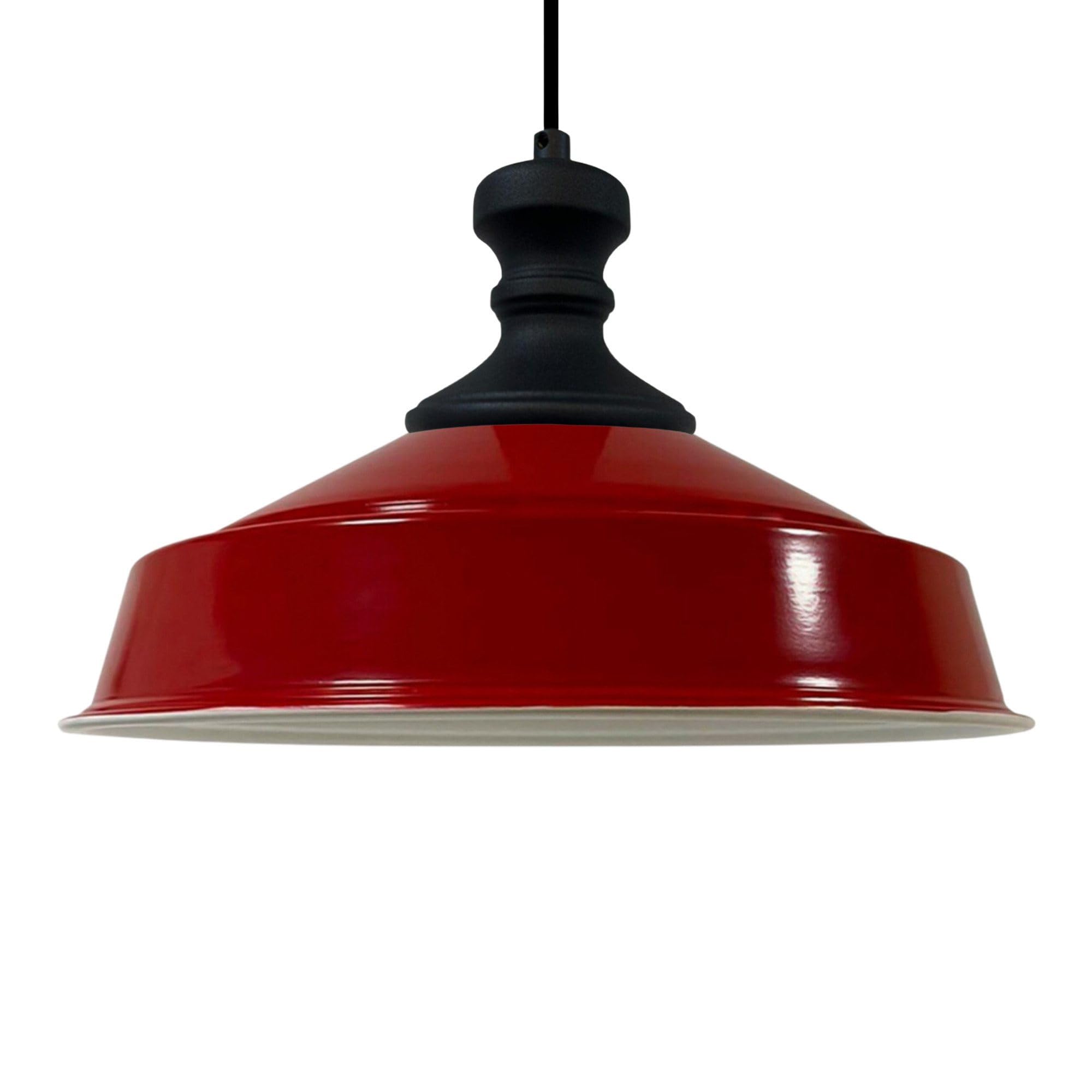 bamyum Asletl-Knob Hanging Lamp Industrial Pendant Light, 41 cm Lamp Shades, Modern Metal Kitchen Island Lights, E27 Pendant Lamp for Living Room and Dining Room, Red Pendant Light