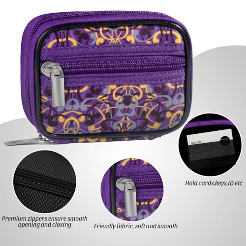 Image of Pill Case Weekly Travel Pill Organizer for Purse with Removable 7 Day Pill Box Premium Neoprene Pill Container for Travel Purse Accessory, Vitamin, Supplement, Small Pieces Arrangement-Purple