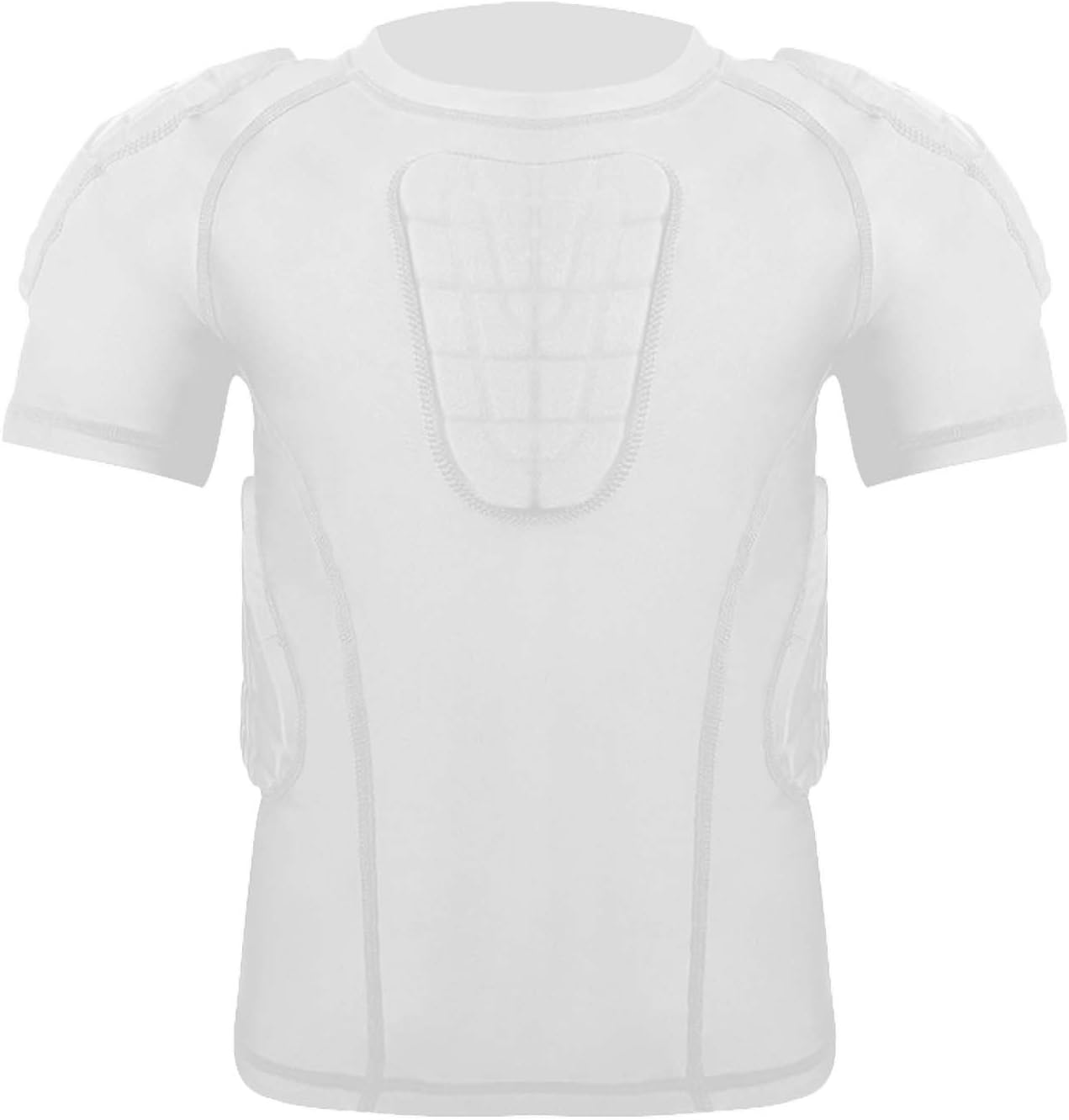 Kids Boys Padded Compression Shirt Chest Protector for Baseball Paintball Football Rid Protector Heart Guard Protective Shirt