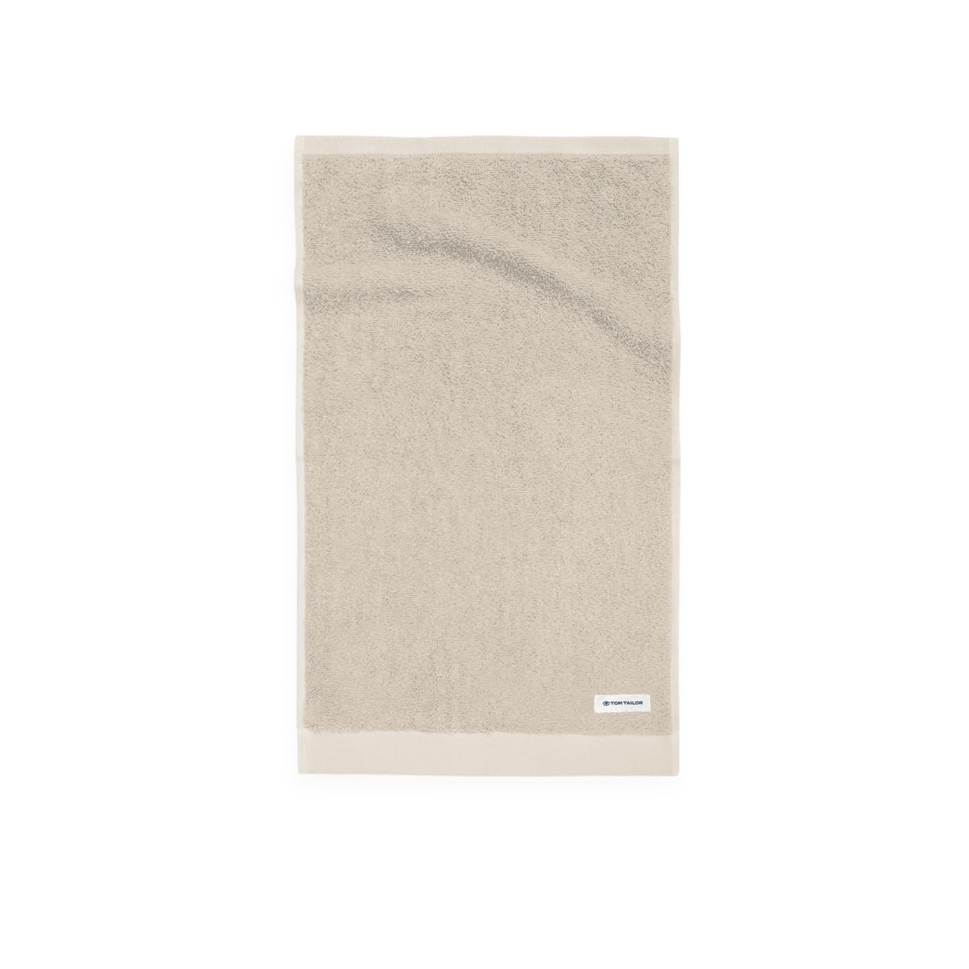Klaus Herding GmbH Tom Tailor Guest Towels, Set of 6, 30 x 50 cm, 100% Cotton/Terry Towels, with Hanger and Label with Logo, Colour Bath Towel Beige (Sunny Sand)