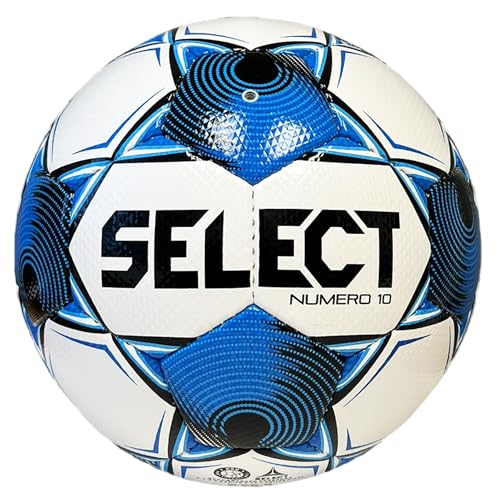 Select Numero 10 Soccer Ball, White/Blue/Black V25, Size 5