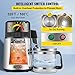 Mophorn 4L Distilled Water Maker, 304 Stainless Steel Distilled Water Machine, 750W Countertop Water Distiller, Dual-Button Water Distiller for Home, with Glass Container, Sliver
