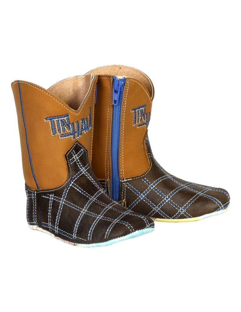 Tin Haul Infant-Boys' Mini Angels Western Boot Broad Square Toe - 14-016-0007-1712 BR 1 D Brown