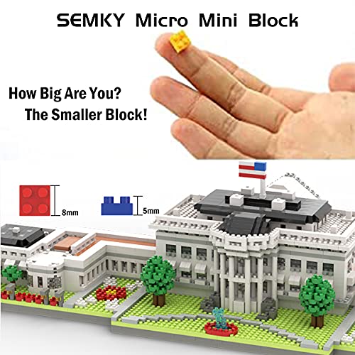Semky QS008 Micro Mini Blocks White House Famous Landmark Model Set,(3000Pieces) -Building And Architecture Toys Gifts thumb #4