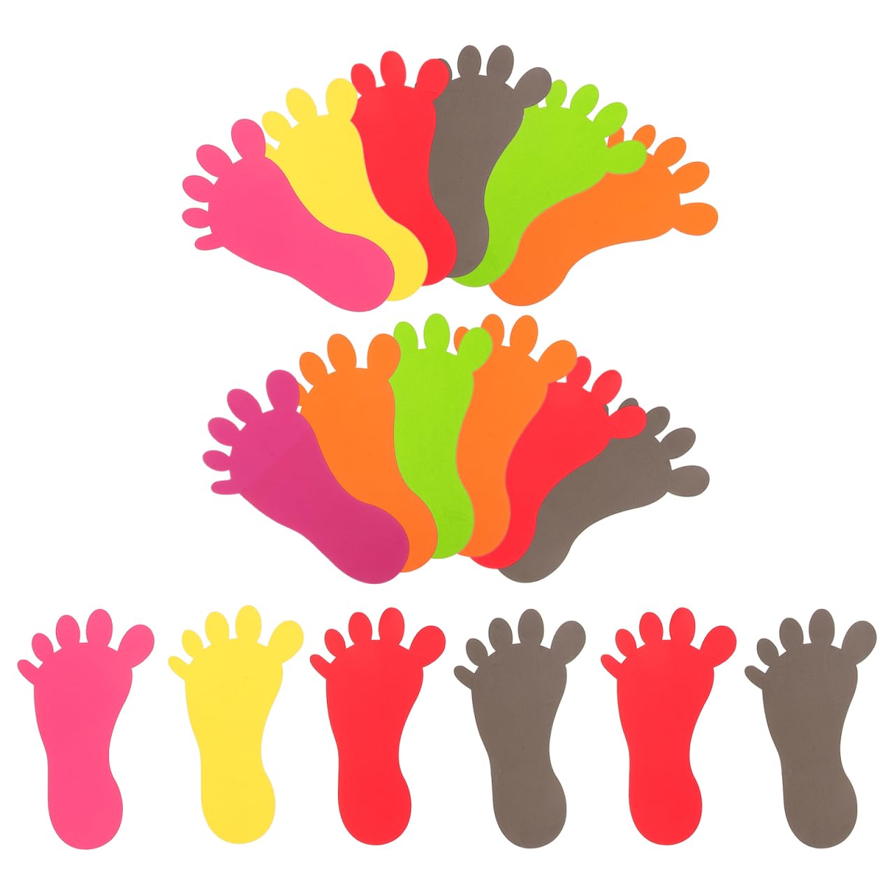 Colorful Footprint Safety Stickers 10 Pairs Foot Stickers Children ...