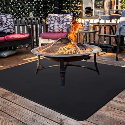 Tapis de protection de cheminée isolant contre les bûches et braises - 6