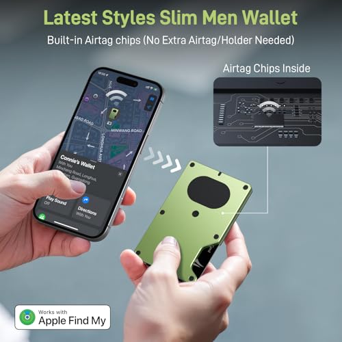 Image of Slim Wallet for Men, Air Wallet Build in Airtag Chip,123456