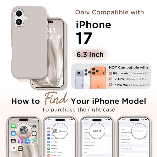 Image of GolbinBox Magnetic for iPhone 17 Case, Silicone Cover, Stone