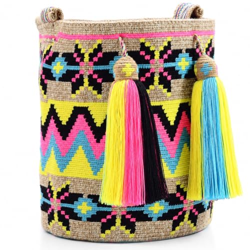 Image of WYOU Designer Collection Wayuu Hand-Crochet Woven Bag - Boho Crossbody, Colorful Purses for Women