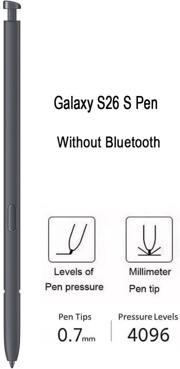 2 pezzi Galaxy Tab S6 Lite penna stilo compatibile con Samsung Galaxy Tab S6 Lite S Pen senza sostituzione Bluetooth + punte/pennini (grigio)