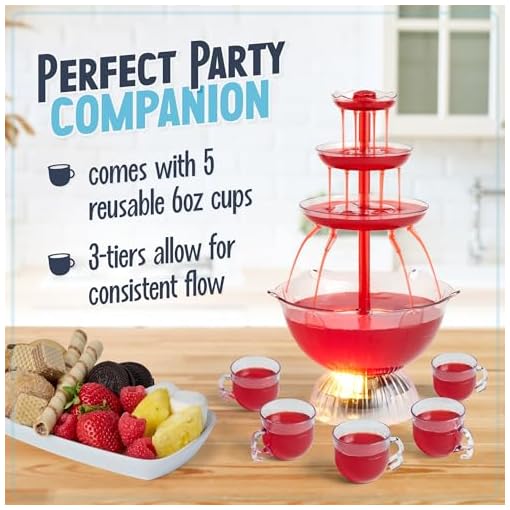 3-Tier party fountain - LED lighted base - Image 4