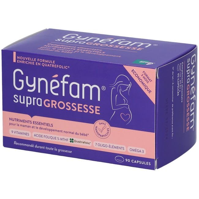 NATALBEN Gynéfam supra GROSSESSE Complément alimentaire Boite de 90 capsules 3 mois