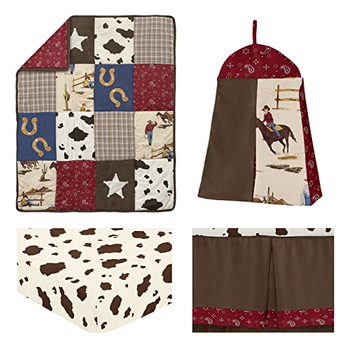 Sweet Jojo Designs Wild West Western Horse Cowboy Baby Boy Bedding 4 Piece Crib Set #TOP1