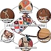 Karoukee Damen Kleine Rindsleder Handtasche, Stilvolle Tornistertasche mit Patchwork Design, Leicht zu Tragen Umhängetasche, Bunte Schultertasche für Frauen #4