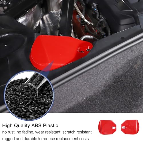 Daeiclru Rear Strut Tower Covers Compatible with Chevrolet Corvette C8 2020-2026, ABS Shock Absorbing Tower Cover, Engine Bay Shock Protection Panel Cover Trim (Red) by Daeiclru - Used condition - Image 4