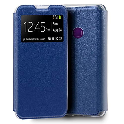 Coque Huawei Y6p anti-rayures - Protégez votre écran avec cet étui bleu lisse