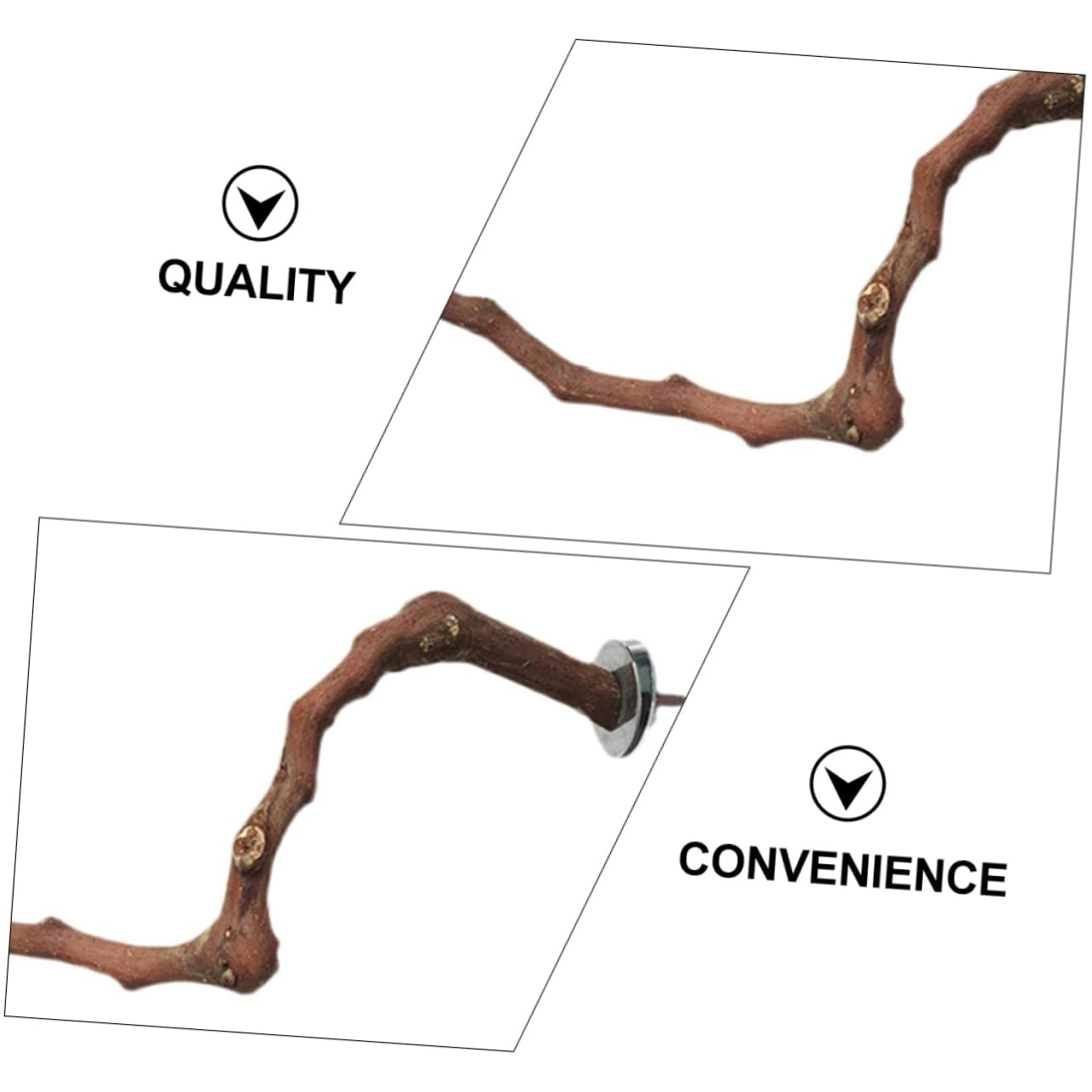 Housoutil 3pezzi Posatoio Per Uccelli Legno Giocattolo Per Addestramento Pappagalli Facile Da Installare Struttura Stabile Ottimo Per Gabbie Di Uccelli Stile Random