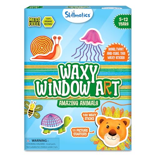 Image of Skillmatics Waxy Window Art - Reusable 100% Organic Beeswax Craft Kit