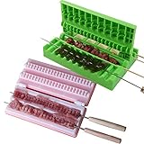 BBQ Skewer Maker Box Food-Grade Safe Meat Skewer Kebab Maker Machine BBQ Multifunctional String Meat...