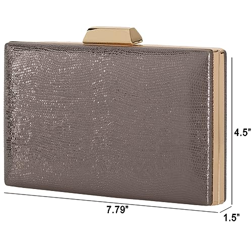 Image of JNB Women's Metallic Material Hard Case Evening Party Clutch