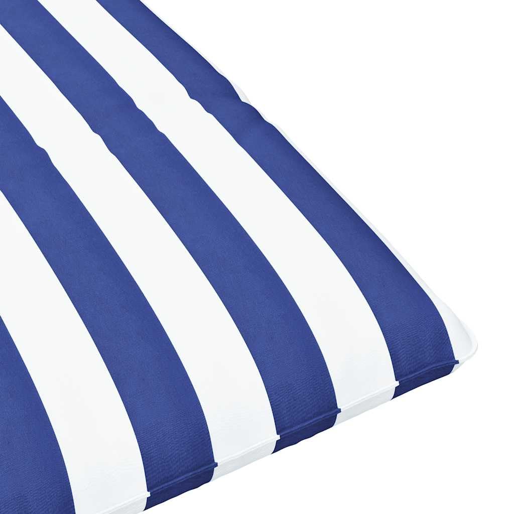 Klappbare Gartenliege Blau-Weiß 175x54 cm mit Wasserabweisendem Oxford-Gewebe für Strand, Balkon, Terrasse und Camping, Verstellbar für Entspannung und Sonnenbaden
