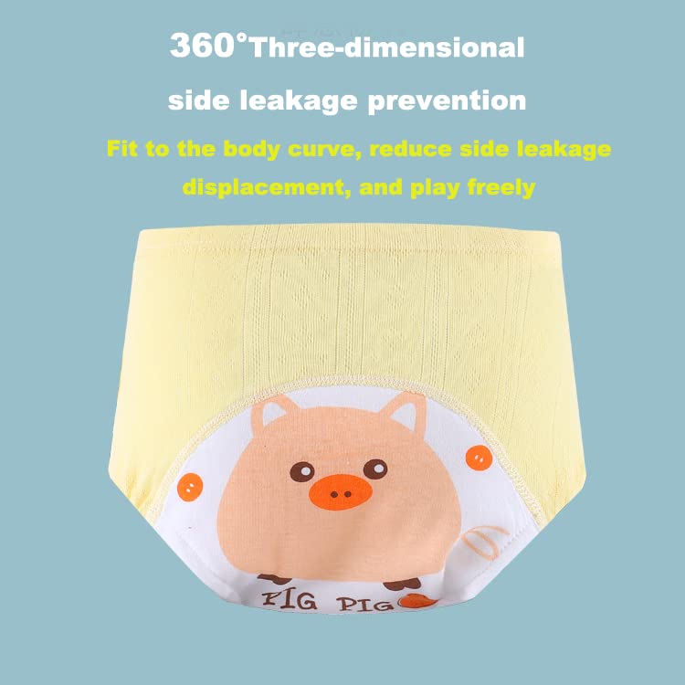 Image of 5 Packs Baby Toddler Thick Absorbent Potty Training Pants Underwear Toddler Training Underwear for Boy and Girls Strong Absorbent Cotton Training Pants