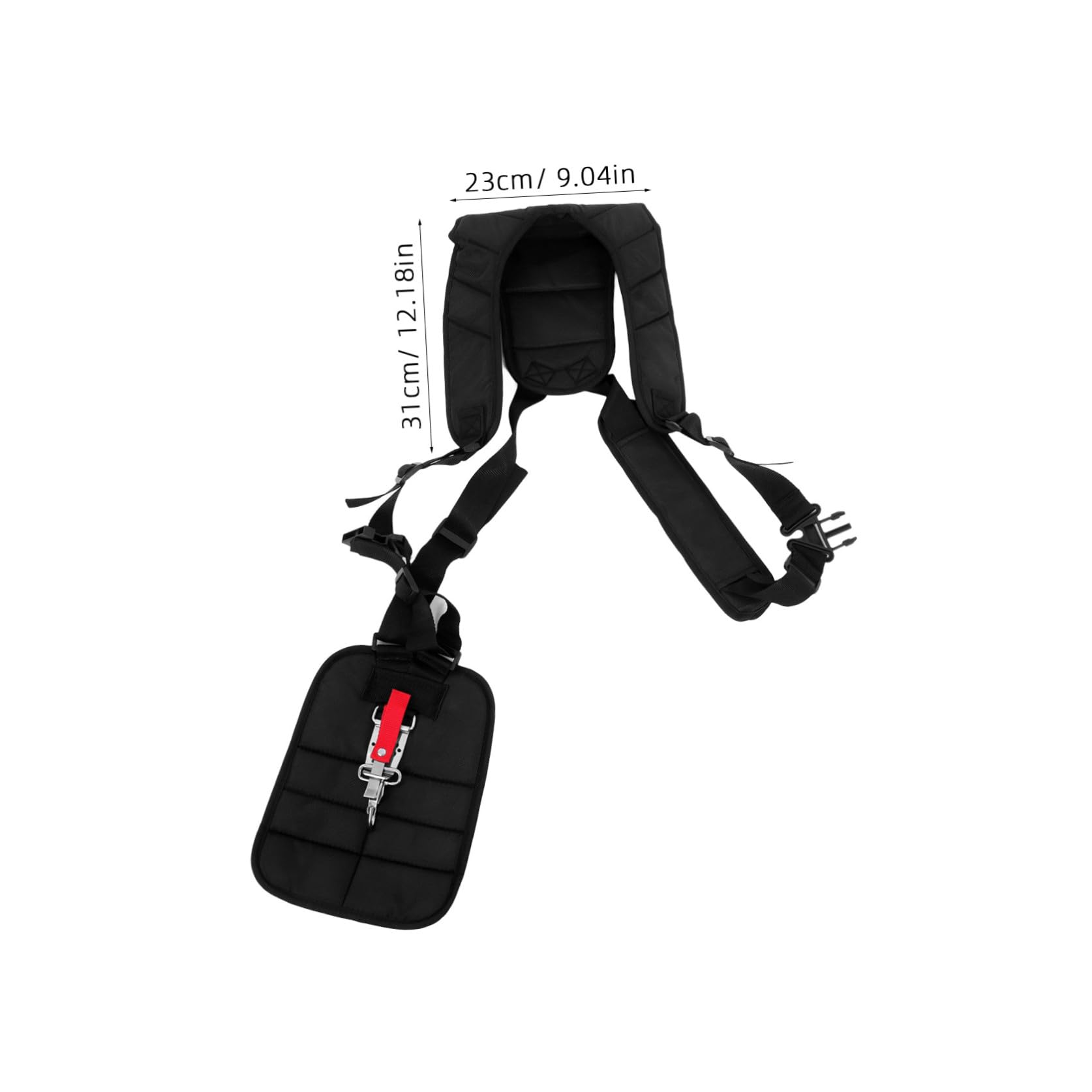 HEMOTON Protector Desbrozadora Correa Doble de Nylon Acolchada para Recortadora, Cinturón Ajustable Hebilla para Corte de Césped Seguro y Cómodo
