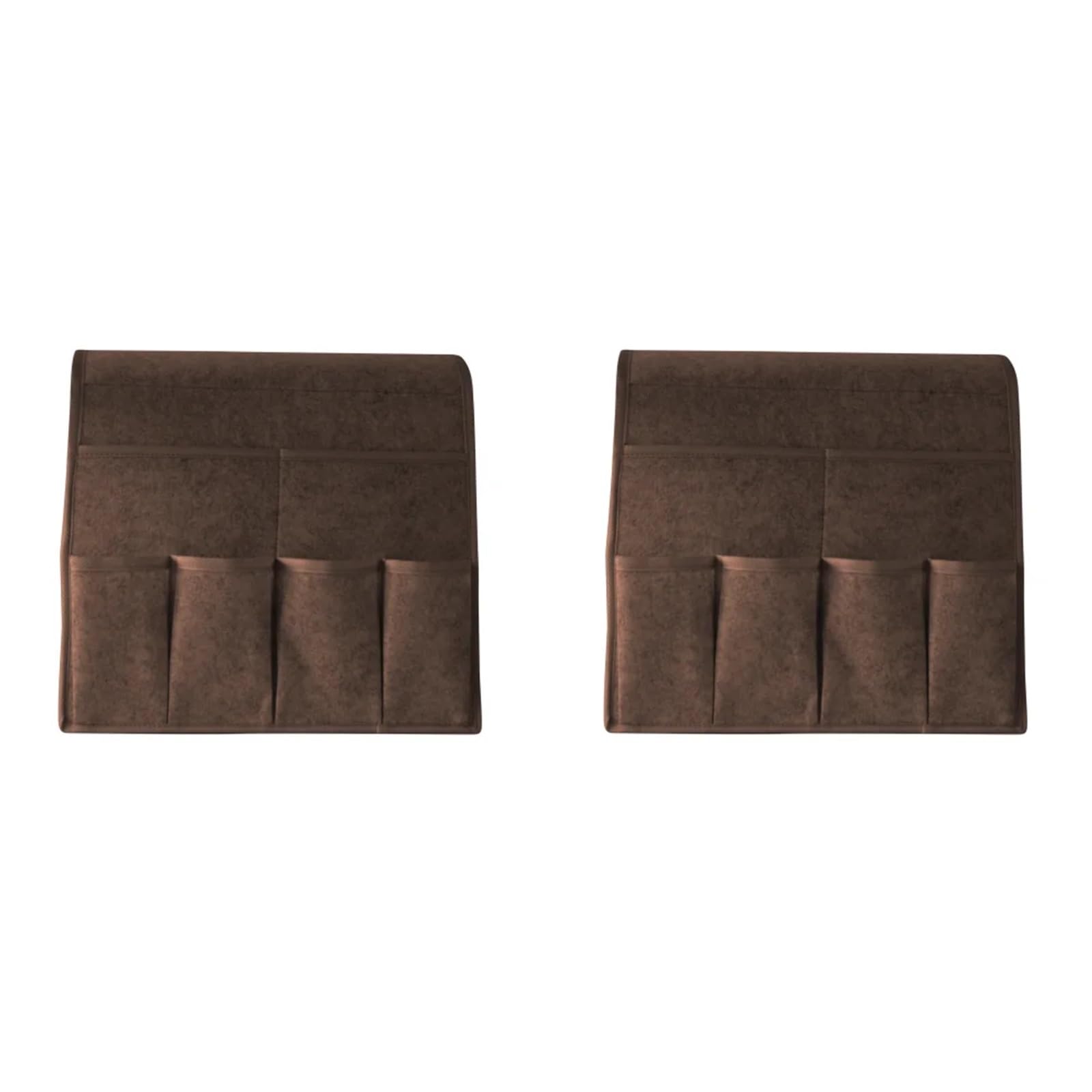 WWYYZAYC Armchair Caddy Armrest Organizer Non Slip Sofa Arm Chair Caddie With 6 Pocket(2Pcs Coffee)
