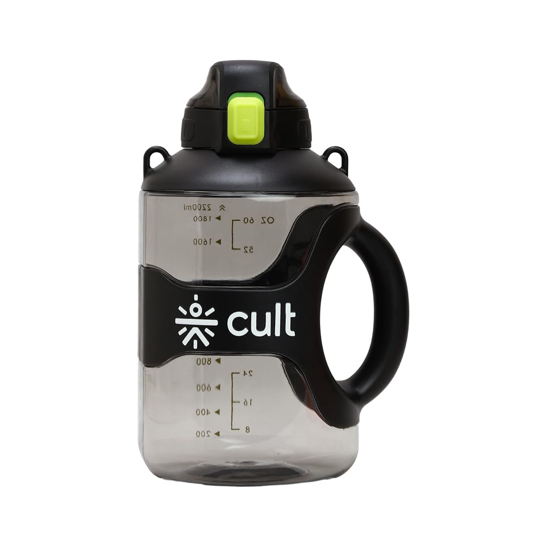 CULT Gallon Water Bottle 2.2 Litre for Men & Women – BPA-Free, Leakproof, Durable, Easy to Carry with Handle – Large Capacity Gym, Fitness, Sports & Outdoor Hydration Bottle – Black-image-25