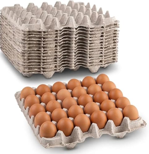 NOWABOX Egg Flat Cartons 30 Count, Pulp Fiber Egg...