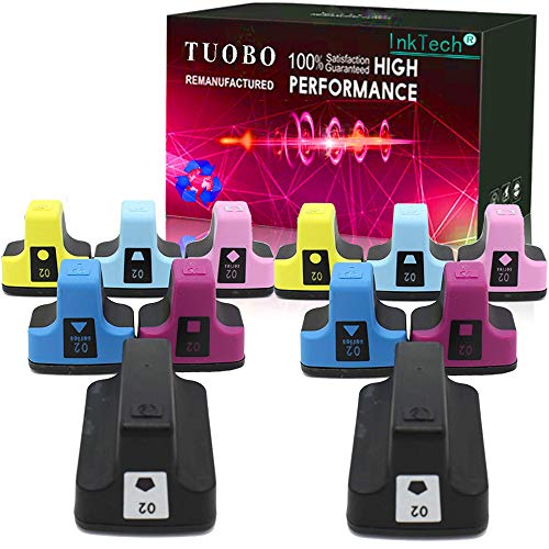 Tuobo Remanufactured Ink Cartridge Replacement for H-P 02 Q7964AN to use with PhotoSmart C7280 C6280 C5180 C6180 D7360 D7460 8250 C7200 (2 Set)