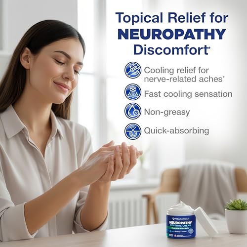 Image of Owell Naturals Neuropathy Cream Extra Strength - Fast Absorbing Cooling for Leg, Feet & Hands - Advanced Soothing Formula with Aloe Vera, Arnica, MSM & Vitamin B6 - Made in USA, 4 fl oz