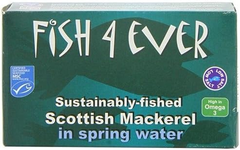 Fish4Ever Mackerel in Spring Water 125g X 6 (Pack of 6)