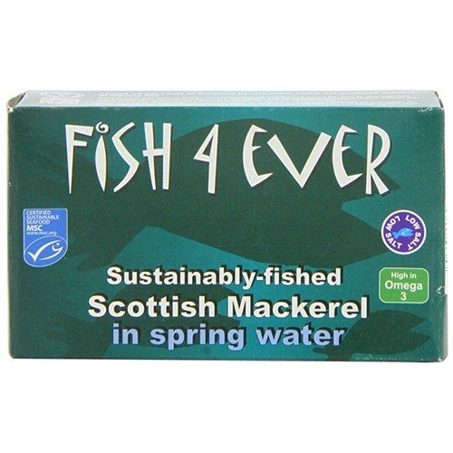 Fish4Ever Mackerel in Spring Water 125g X 6 (Pack of 6)