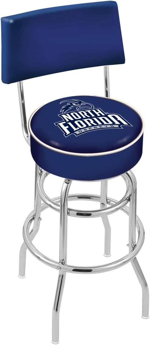 L7C4 North Florida 25" Double-Ring Swivel Counter Stool with Chrome Finish