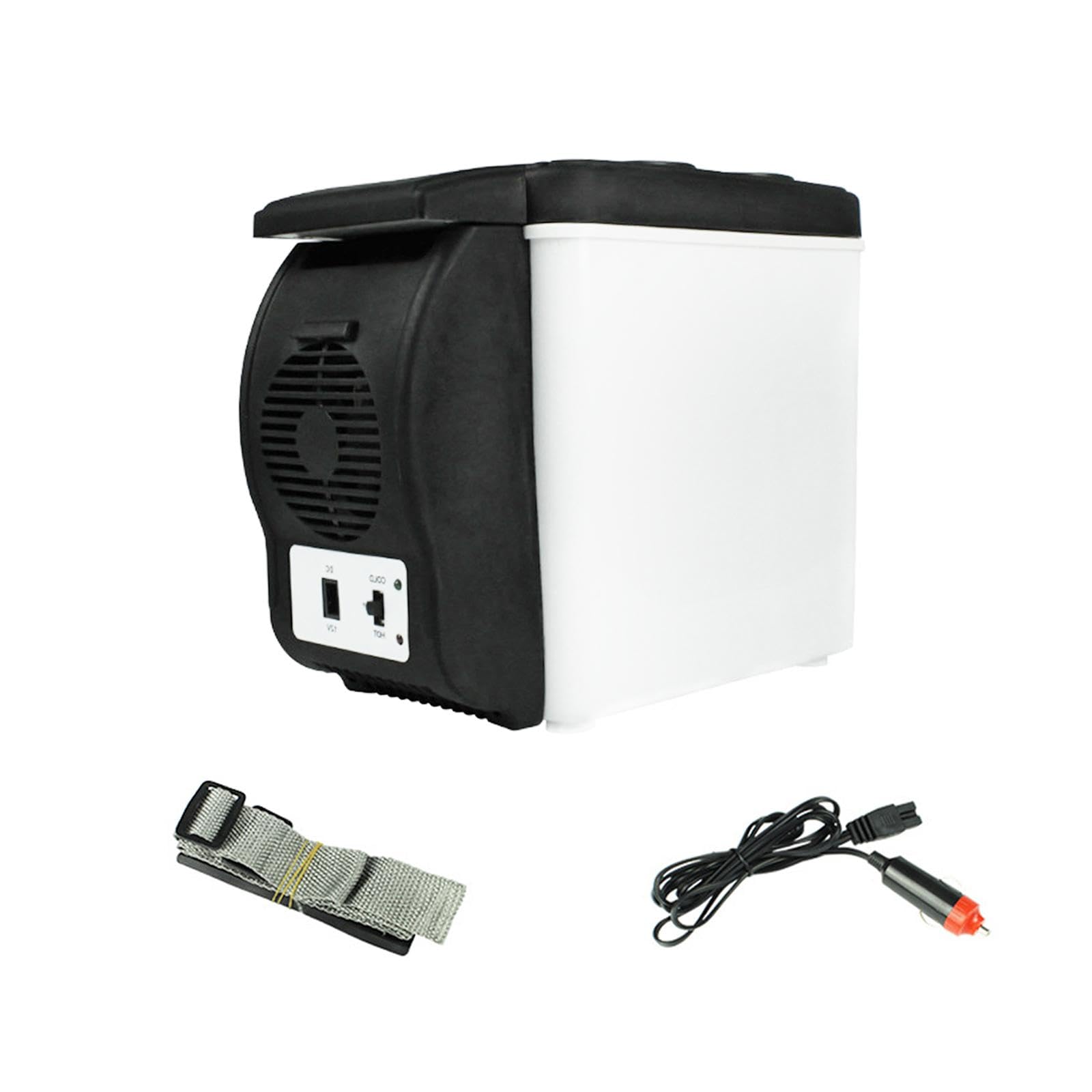 DimyFew Nevera Portátil para Coche de 6 Litros Y 12V, Compacta para Vehículo con Correa de Transporte