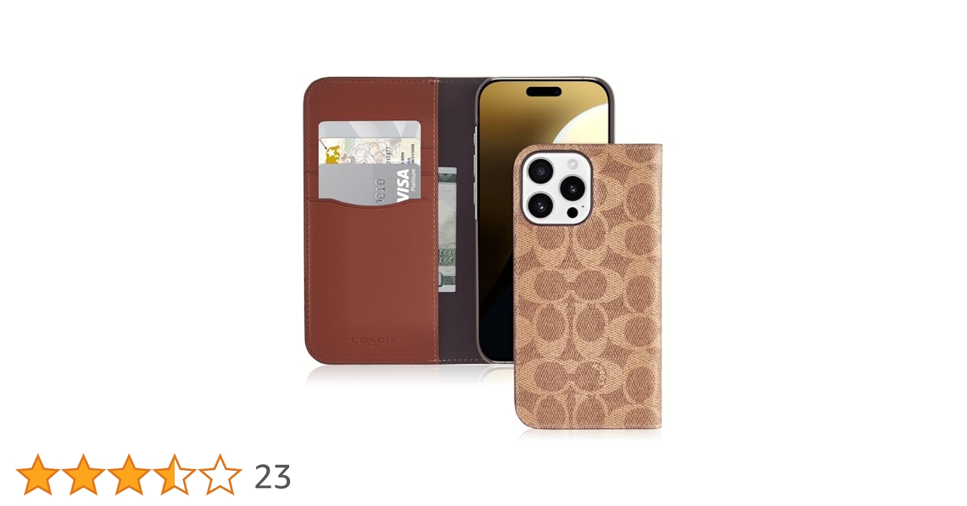 Coach Signature Canvas Wallet Folio iPhone 16 Pro Max Case
