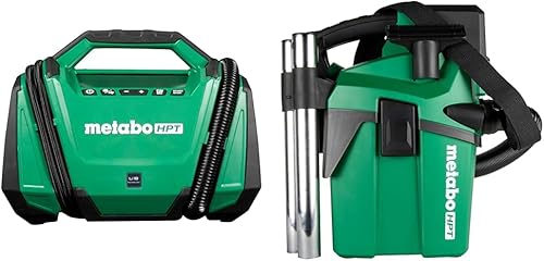 Miniatura 19 de Metabo HPT Inflador de doble función inalámbrico multivoltios de 18 V, inflador de aire portátil con modos de alta presión y alto volumen, presión