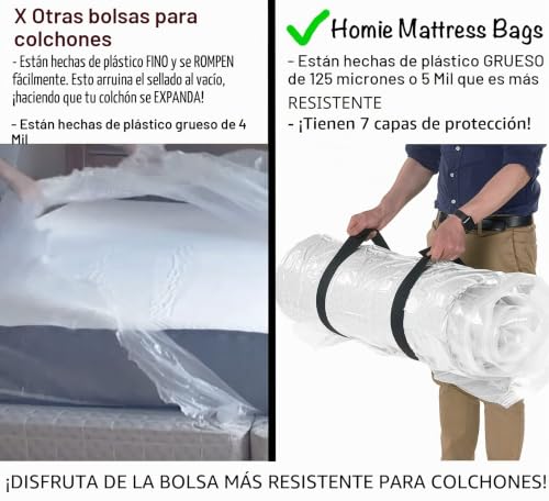 Bolsa de vacío para colchón de espuma viscoelástica y almacenamiento 6