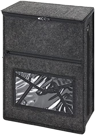 Mail Slot Catcher Bag, Indoor Grey Mail Catcher Felt Made, High Capacity Mail Slot Cover, Space Saving, Self-Adhesive or Hanging on Screw Eyes, Practical Home Accessories, Housewarming Gift